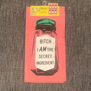 Graphic Tea Towel with Bold Salt Shaker Print